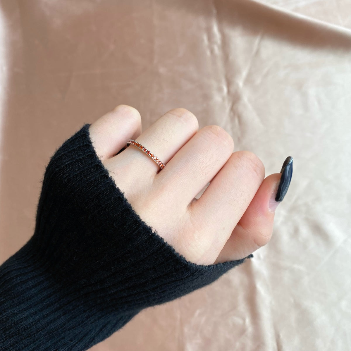 [Charm Aries Jewelry]Delicate Sparkling Round Cut Daily Ring