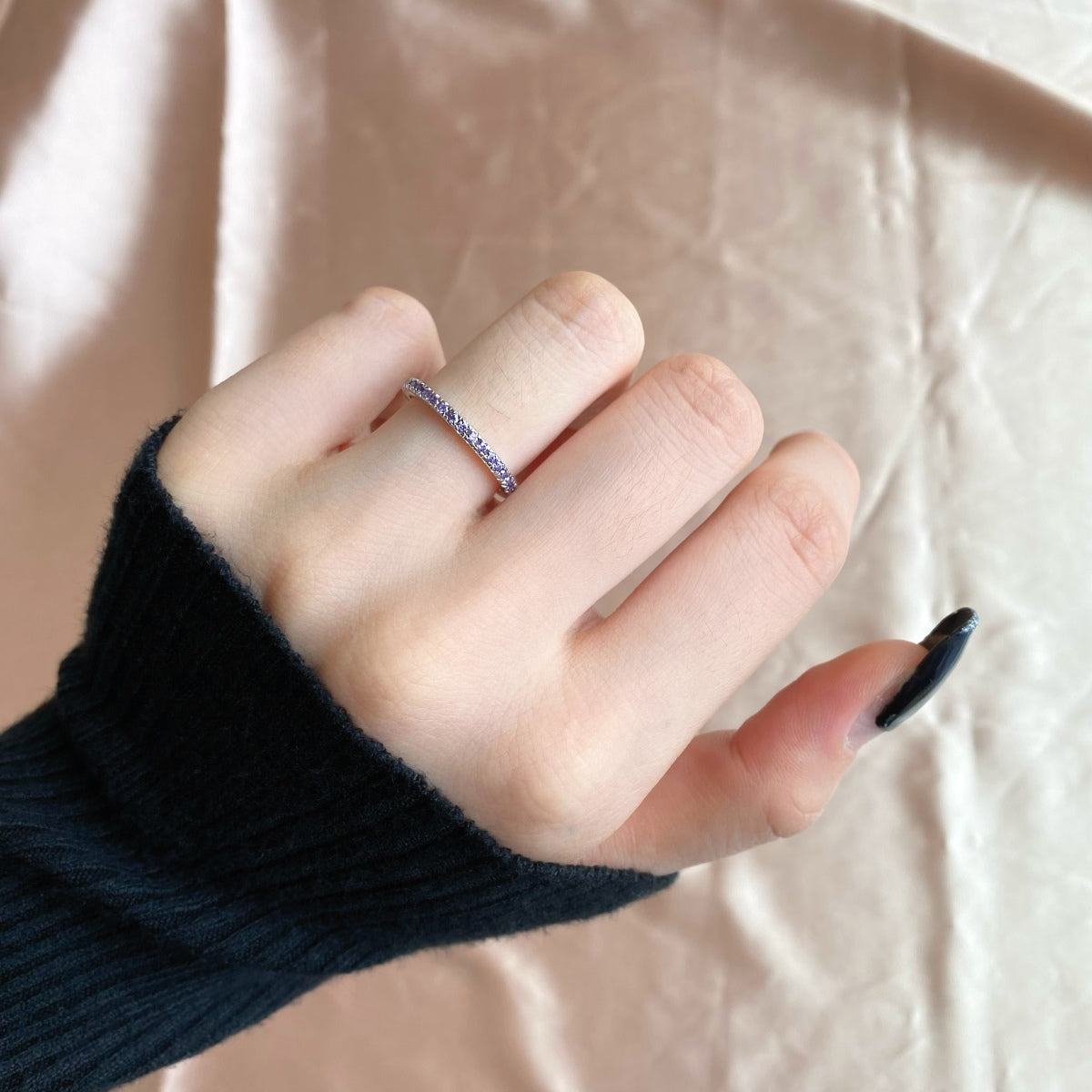 [Charm Aries Jewelry]Delicate Sparkling Round Cut Daily Ring