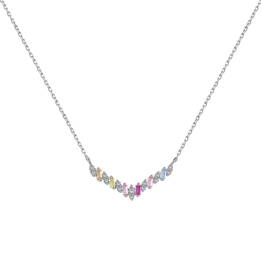 [Charm Aries Jewelry]Dazzling Rainbow Necklace