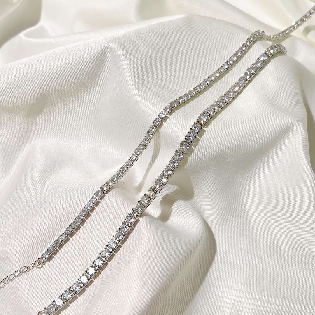 [Charm Aries Jewelry]Elegant Tennis Chain Necklace