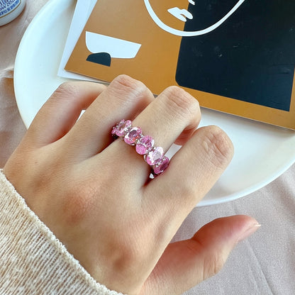 [Charm Aries Jewelry]Dainty Elongated Cushion Cut Tennis Ring
