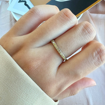 [Charm Aries Jewelry]Delicate Sparkling Round Cut Daily Ring