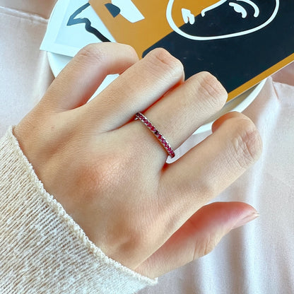 [Charm Aries Jewelry]Delicate Sparkling Round Cut Daily Ring