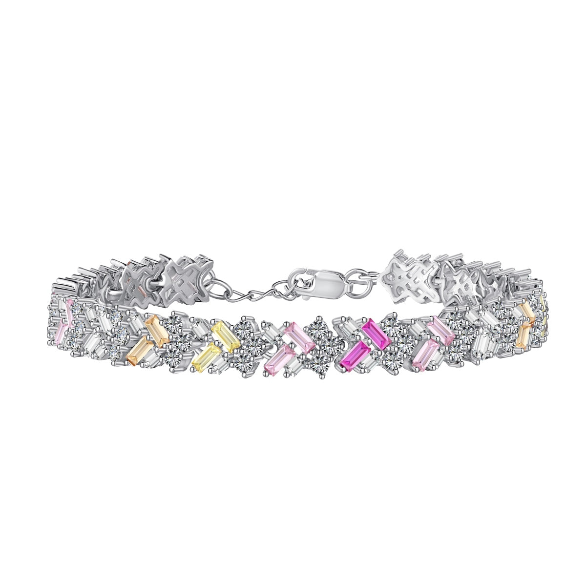 [Charm Aries Jewelry]Dazzling Unique Multi Shape Daily Bracelet