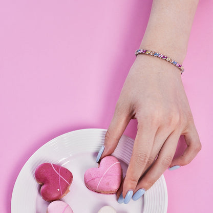 [Charm Aries Jewelry]Ornate Sparkling Multi Cut Party Bracelet