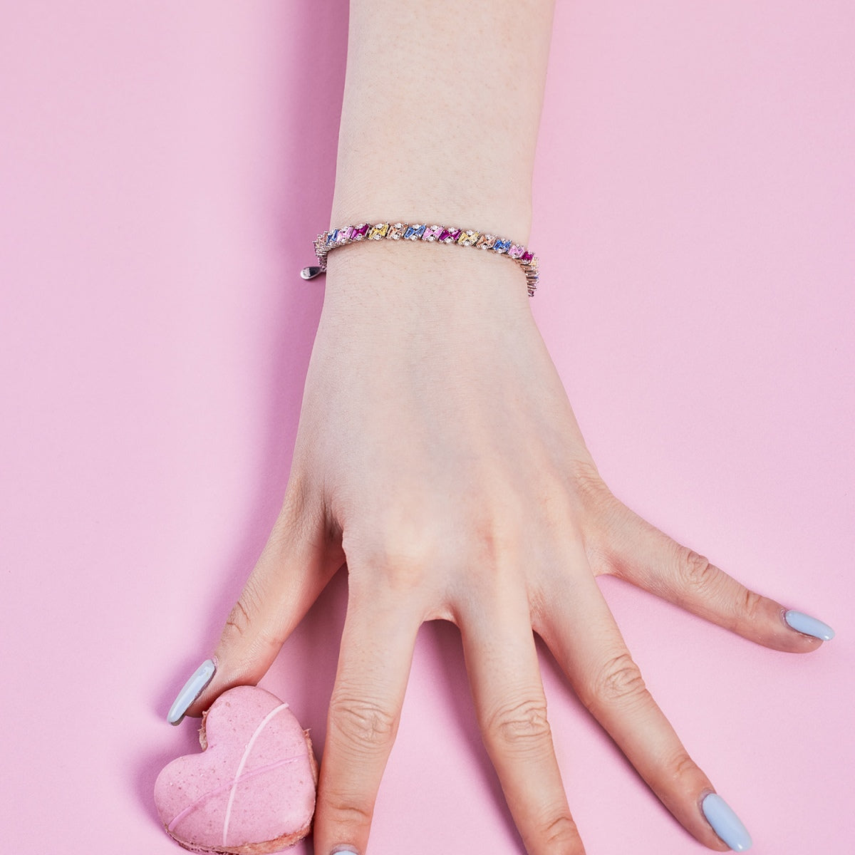 [Charm Aries Jewelry]Ornate Sparkling Multi Cut Party Bracelet