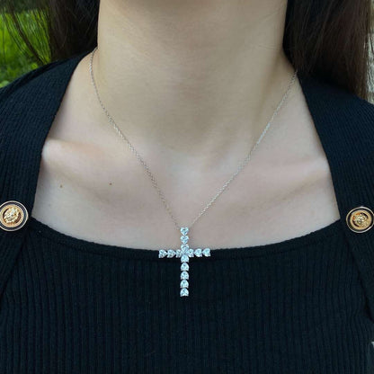 [Charm Aries Jewelry]Radiant Cross Shape Necklace