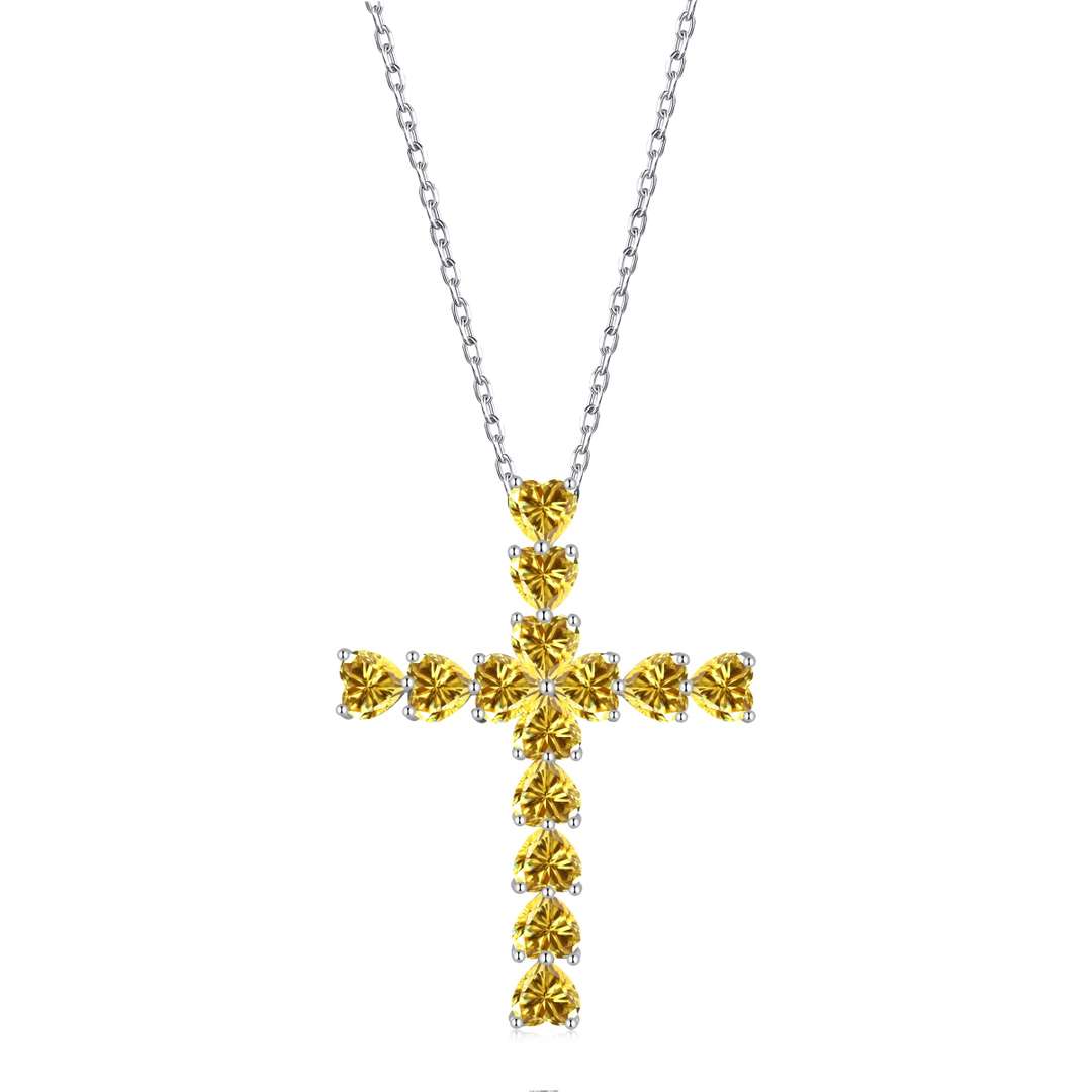 [Charm Aries Jewelry]Radiant Cross Shape Necklace