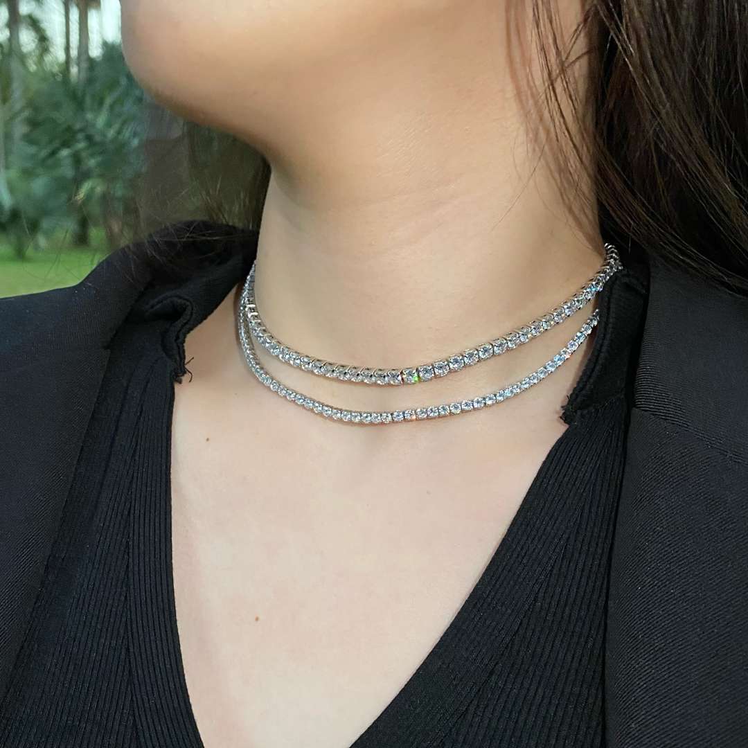 [Charm Aries Jewelry]Elegant Tennis Chain Necklace