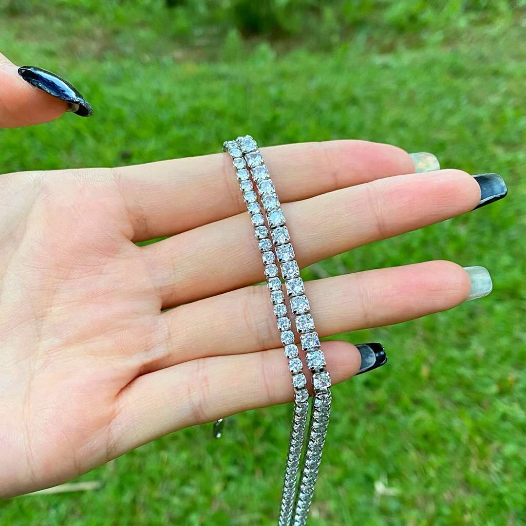 [Charm Aries Jewelry]Elegant Tennis Chain Necklace