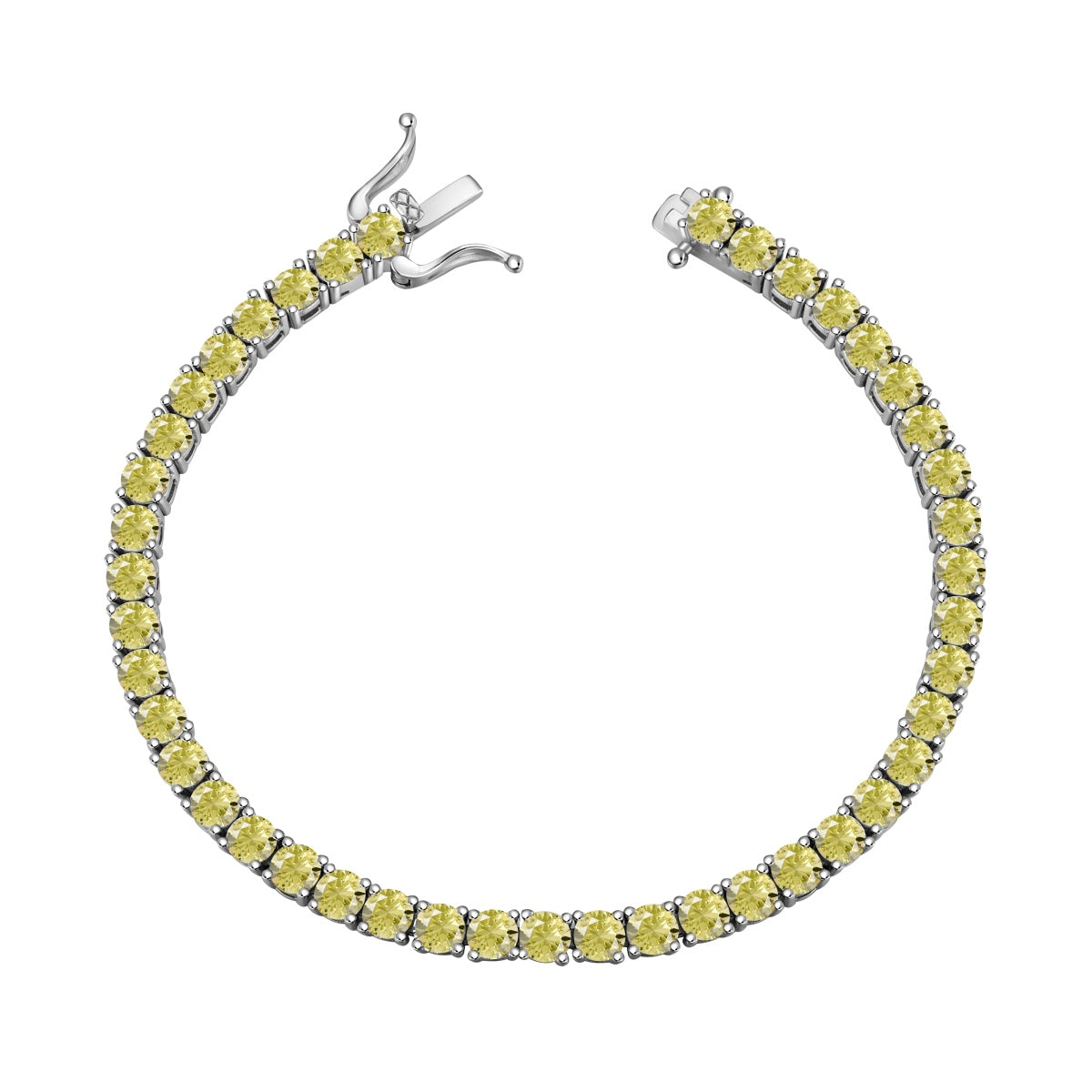 [Charm Aries Jewelry]Ornate Dazzling Round Cut Tennis Bracelet