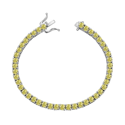 [Charm Aries Jewelry]Ornate Dazzling Round Cut Tennis Bracelet