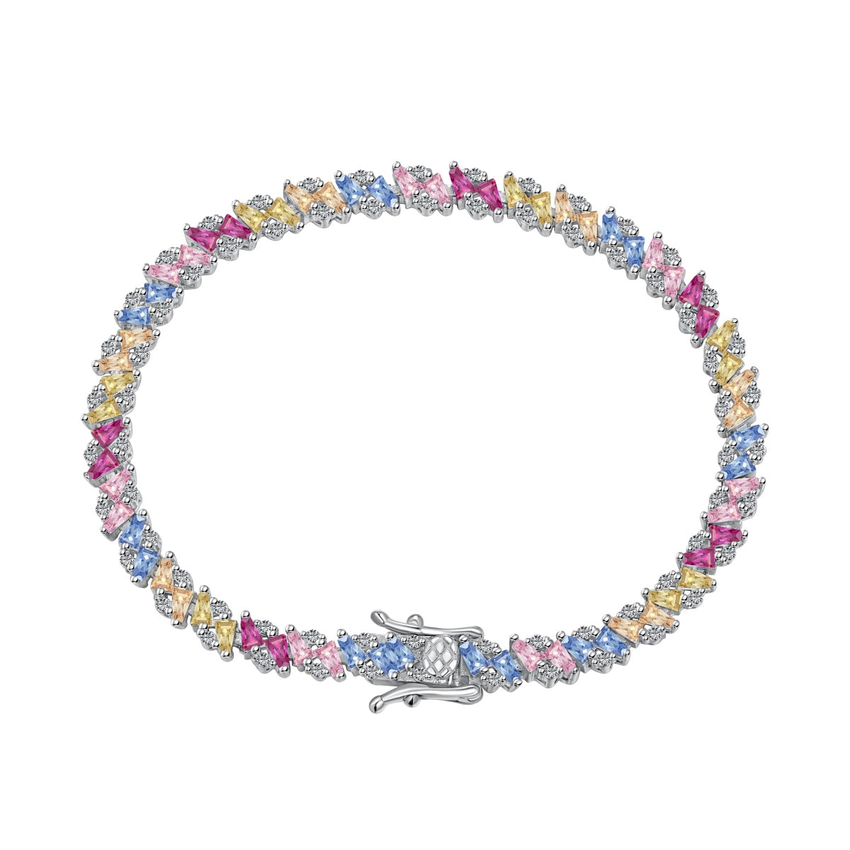 [Charm Aries Jewelry]Ornate Sparkling Multi Cut Party Bracelet