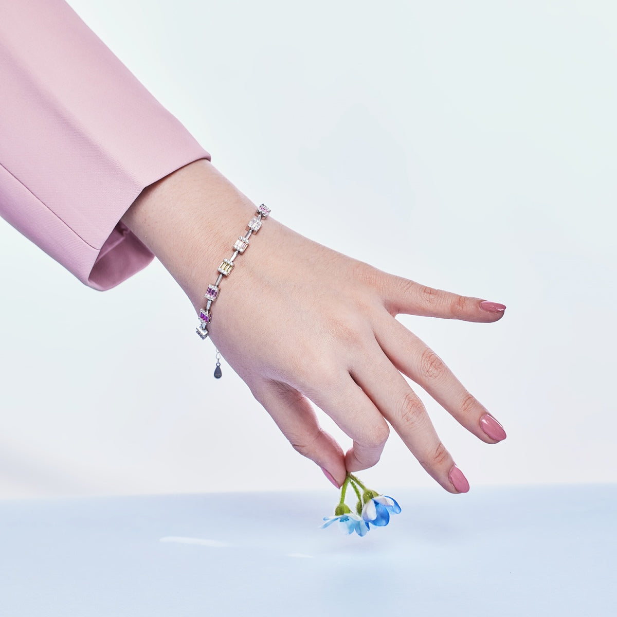 [Charm Aries Jewelry]Dainty Charming Emerald Cut Daily Bracelet
