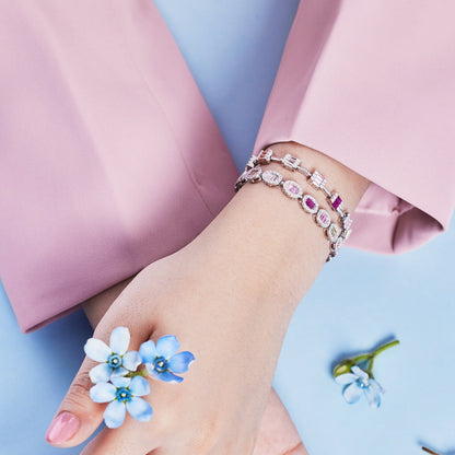 [Charm Aries Jewelry]Dainty Charming Emerald Cut Daily Bracelet