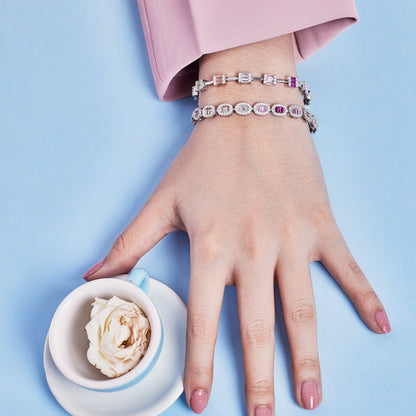 [Charm Aries Jewelry]Dainty Charming Emerald Cut Daily Bracelet
