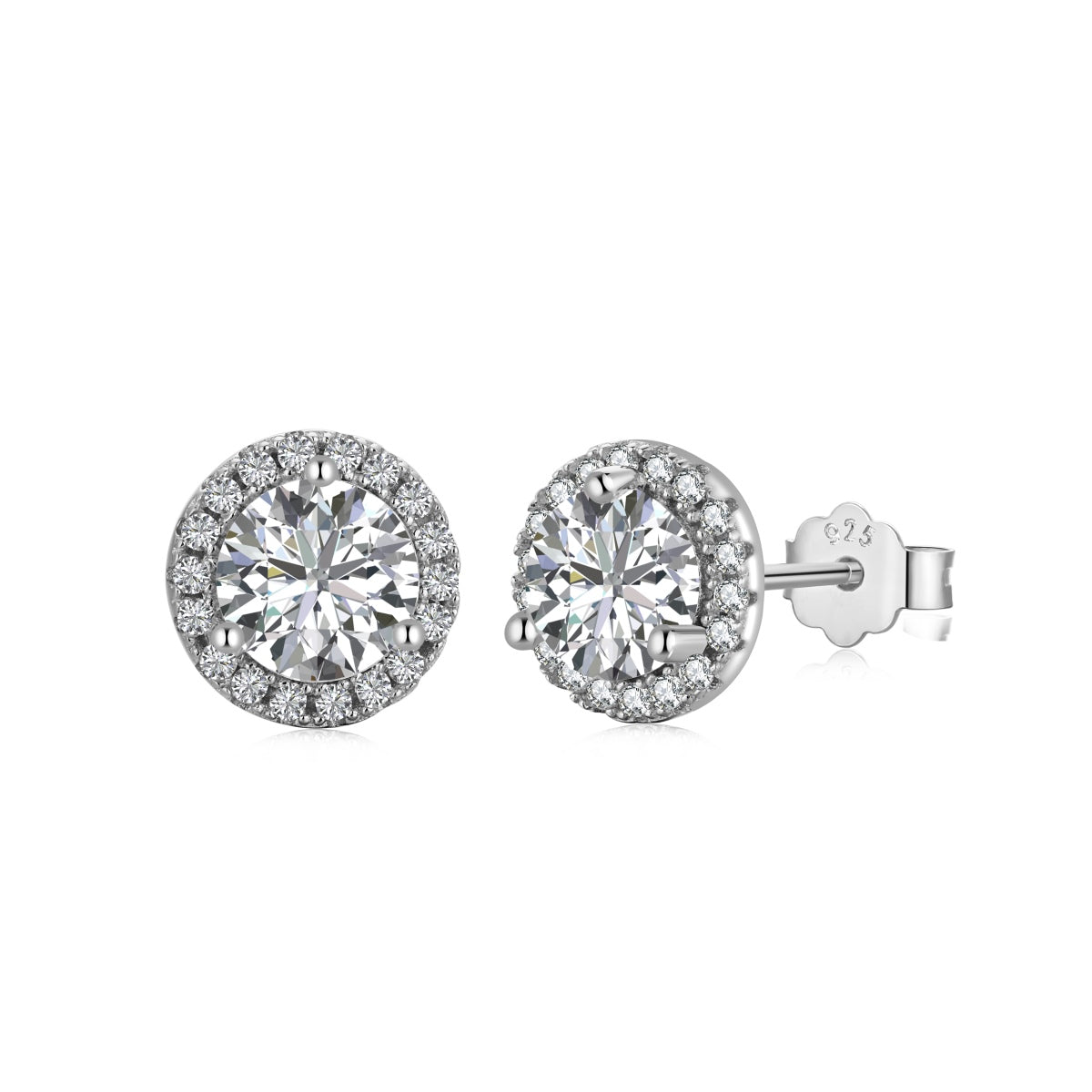 [Charm Aries Jewelry]Classic Princess Round Shape Earrings