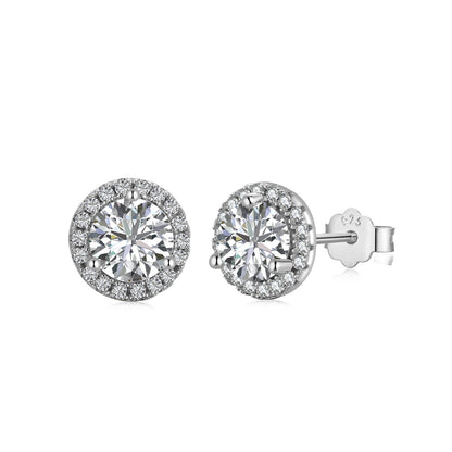 [Charm Aries Jewelry]Classic Princess Round Shape Earrings
