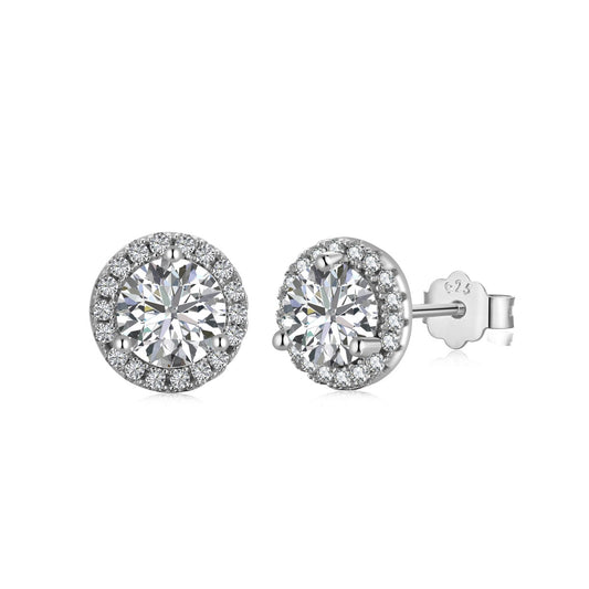 [Charm Aries Jewelry]Classic Princess Round Shape Earrings