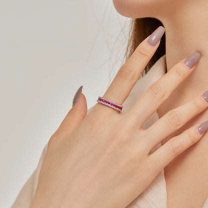 [Charm Aries Jewelry]Delicate Colorful Round Cut Daily Ring