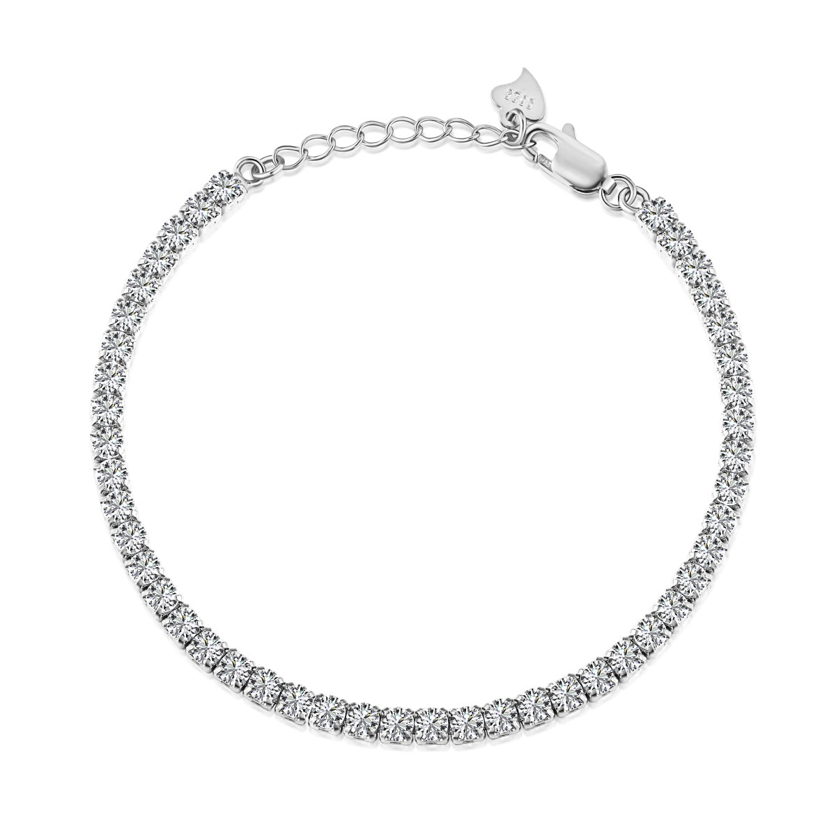 [Charm Aries Jewelry]Sparkling Round Cut Daily Bracelet