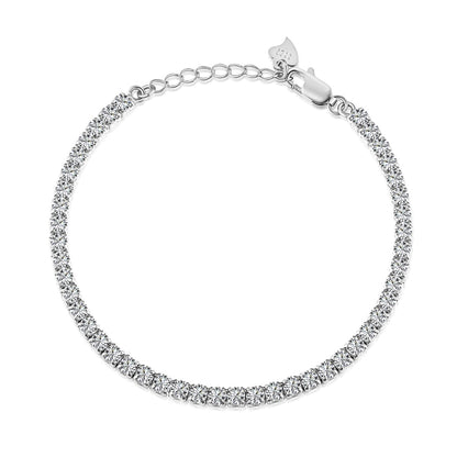 [Charm Aries Jewelry]Sparkling Round Cut Daily Bracelet