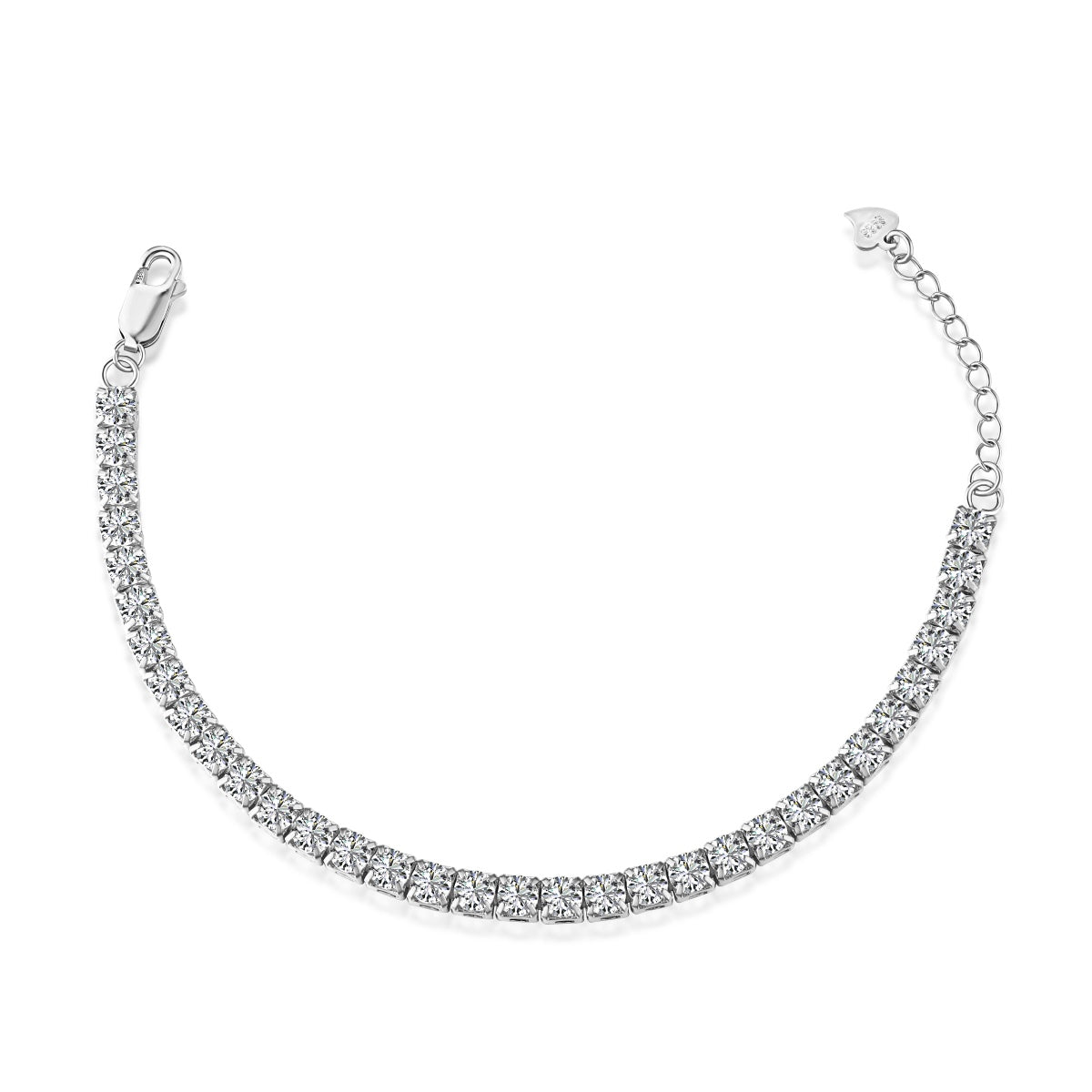 [Charm Aries Jewelry]Sparkling Radiant Princess Cut Tennis Bracelet
