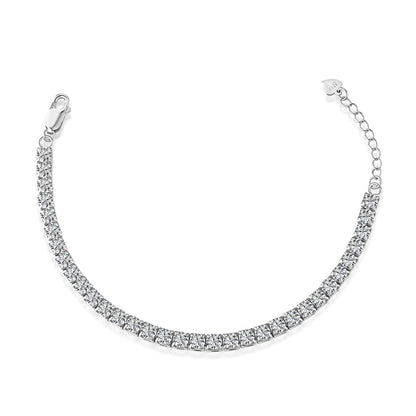 [Charm Aries Jewelry]Sparkling Radiant Princess Cut Tennis Bracelet