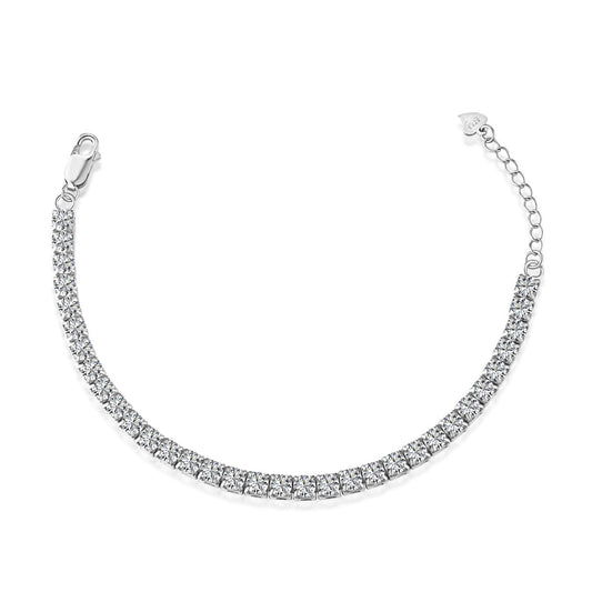 [Charm Aries Jewelry]Sparkling Radiant Princess Cut Tennis Bracelet