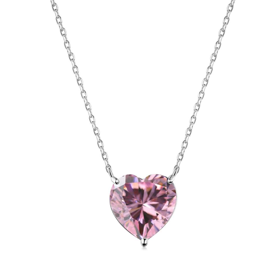 [Charm Aries Jewelry]6.0 carat Radiant Heart Shape Necklace