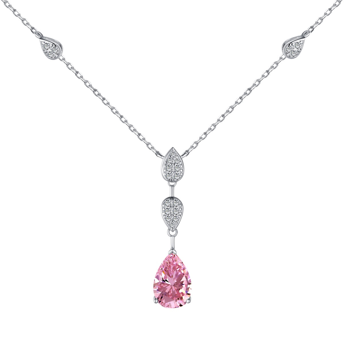 [Charm Aries Jewelry]Dazzling Pear Cut Necklace