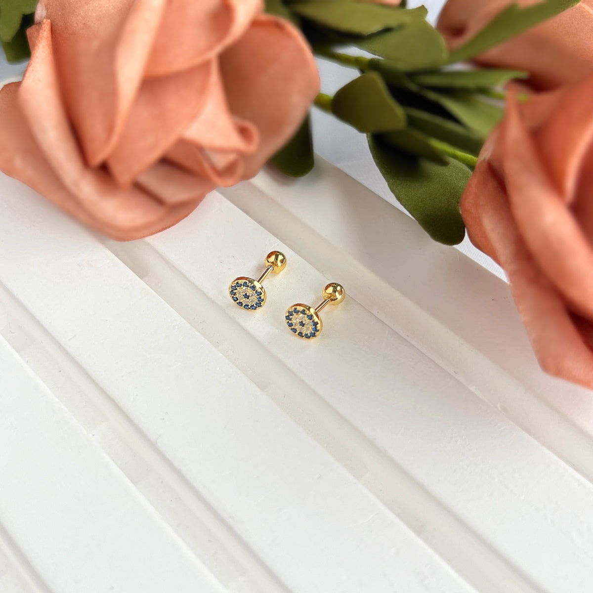 [Charm Aries Jewelry]Devil's Eye Ear Bone Nail Earrings
