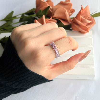 [Charm Aries Jewelry]Gorgeous Marquise Cut Tennis Ring