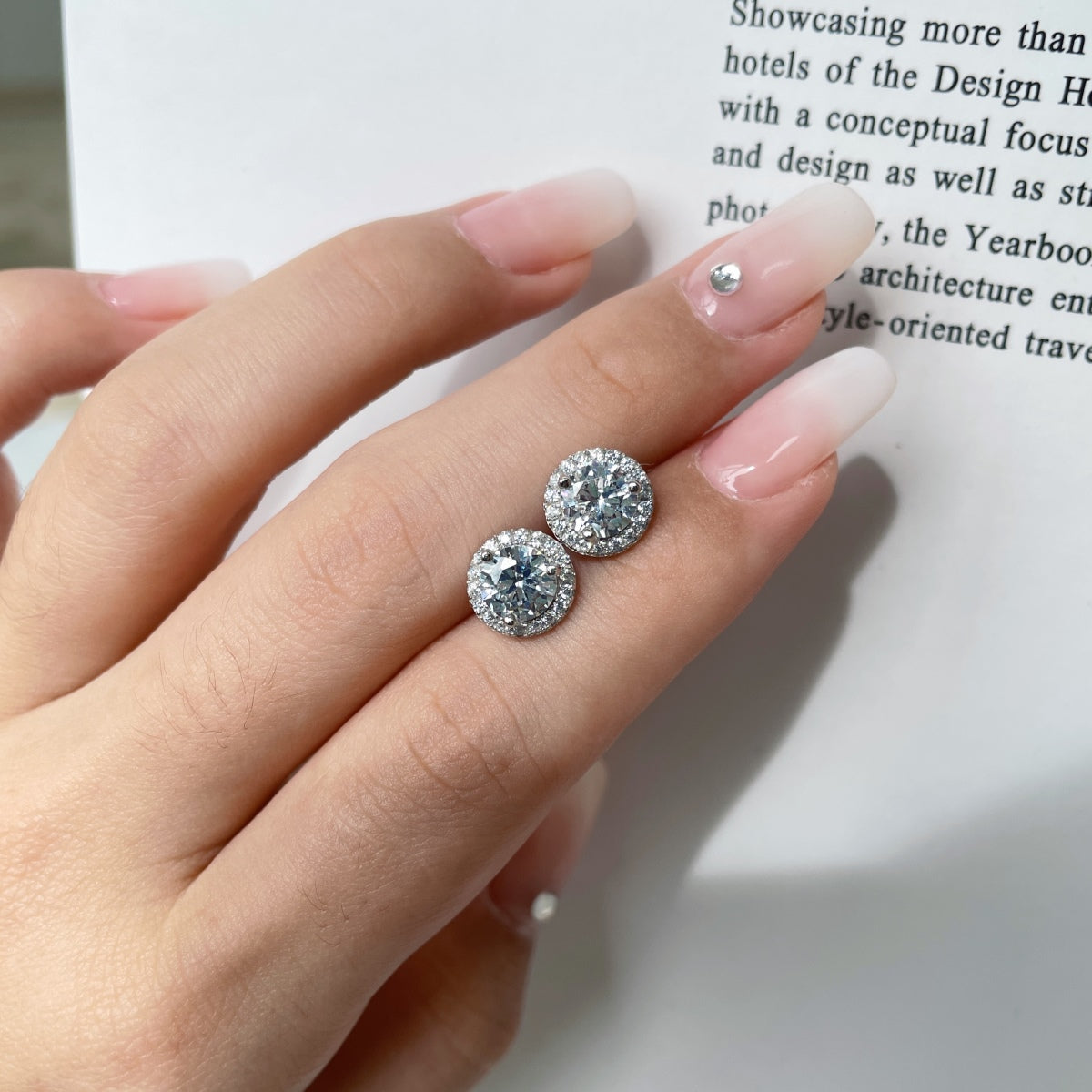 [Charm Aries Jewelry]Classic Princess Round Shape Earrings