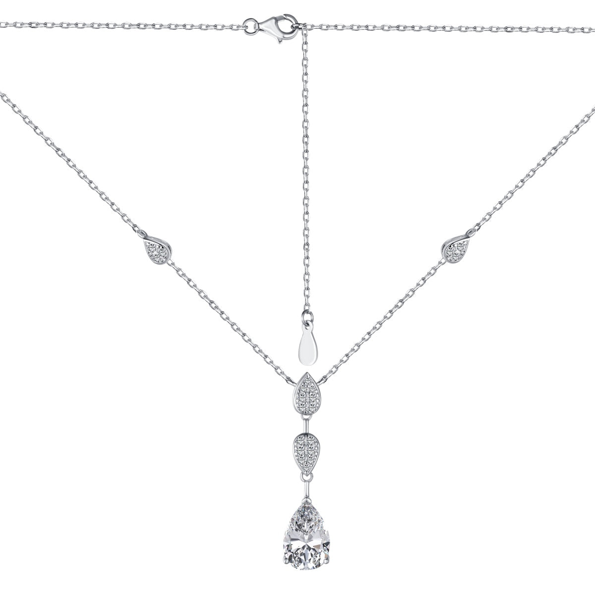 [Charm Aries Jewelry]Dazzling Pear Cut Necklace
