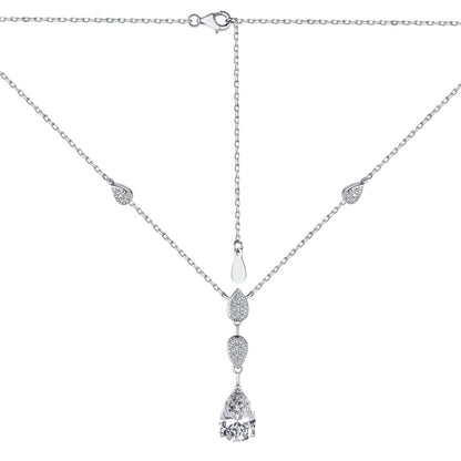 [Charm Aries Jewelry]Dazzling Pear Cut Necklace