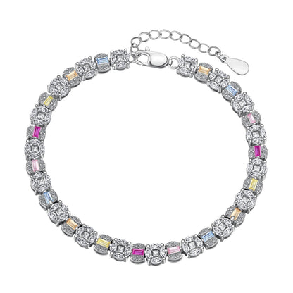 [Charm Aries Jewelry]Dazzling Radiant Multi Cut Daily Bracelet
