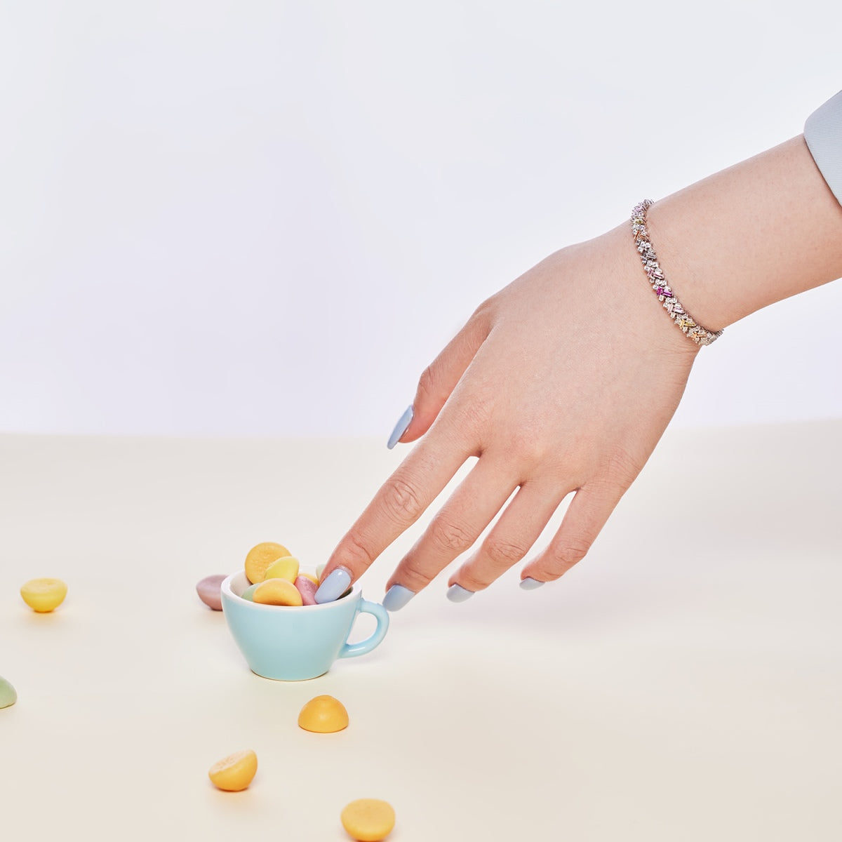 [Charm Aries Jewelry]Dazzling Unique Multi Shape Daily Bracelet