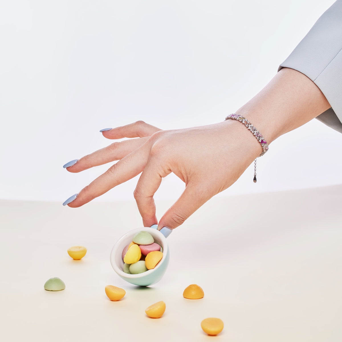 [Charm Aries Jewelry]Dazzling Unique Multi Shape Daily Bracelet