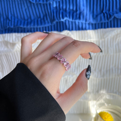 [Charm Aries Jewelry]Dainty Elongated Cushion Cut Tennis Ring