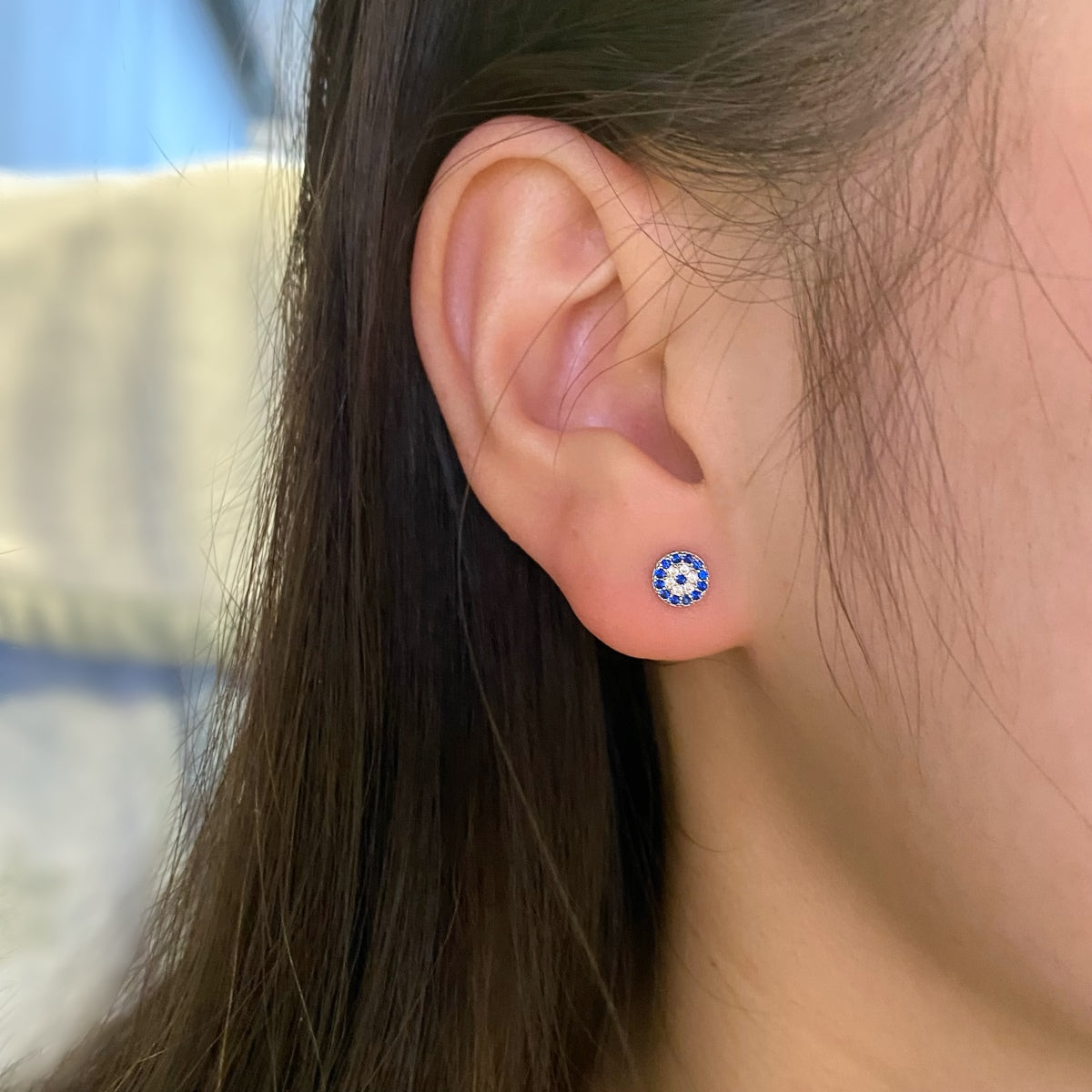 [Charm Aries Jewelry]Devil's Eye Ear Bone Nail Earrings