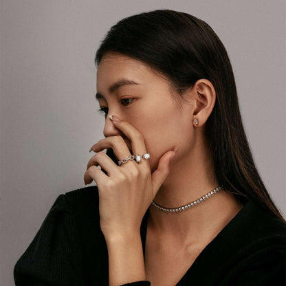[Charm Aries Jewelry]Elegant Tennis Chain Necklace