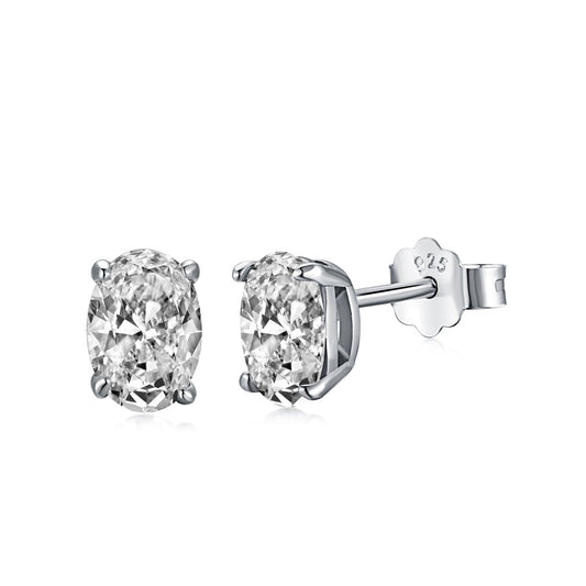 [Charm Aries Jewelry]Oval Classic Dignified Elegant Earrings
