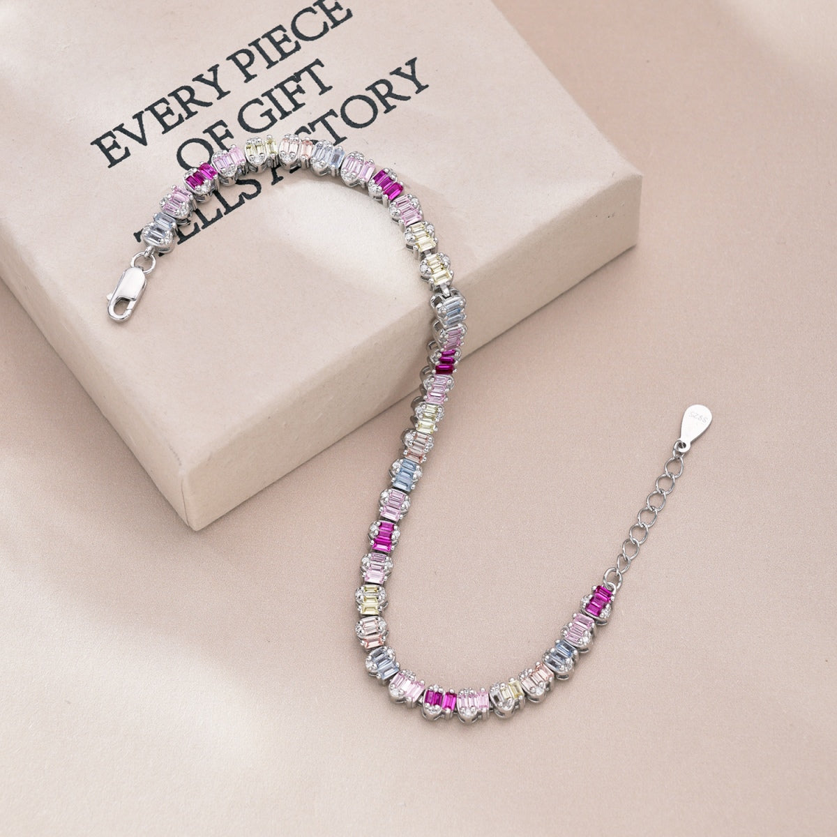 [Charm Aries Jewelry]Delicate Colorful Emerald Cut Party Bracelet