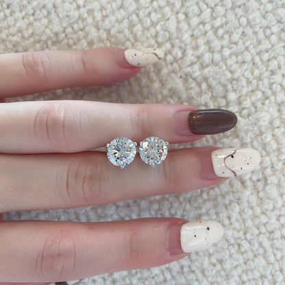 [Charm Aries Jewelry]Dainty Round Shape Earrings