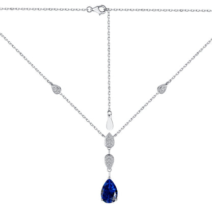[Charm Aries Jewelry]Dazzling Pear Cut Necklace
