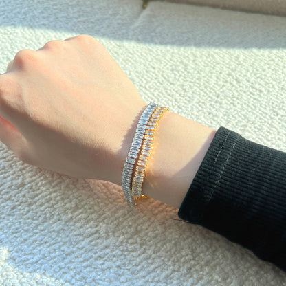 [Charm Aries Jewelry]Exquisite Emerald Cut Daily Bracelet