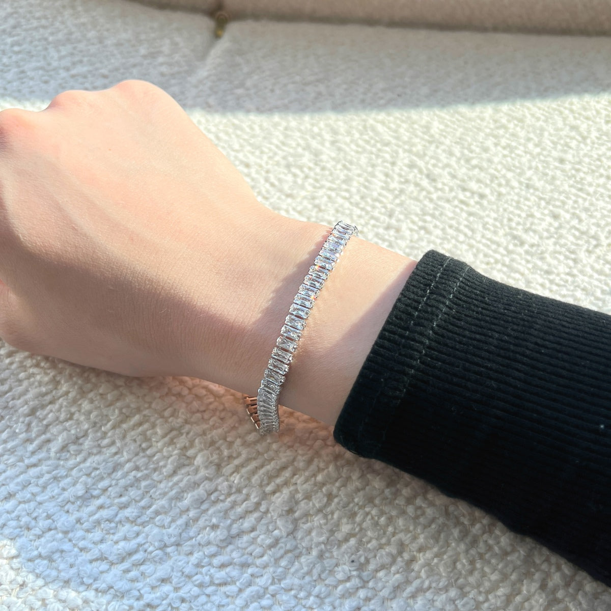 [Charm Aries Jewelry]Exquisite Emerald Cut Daily Bracelet