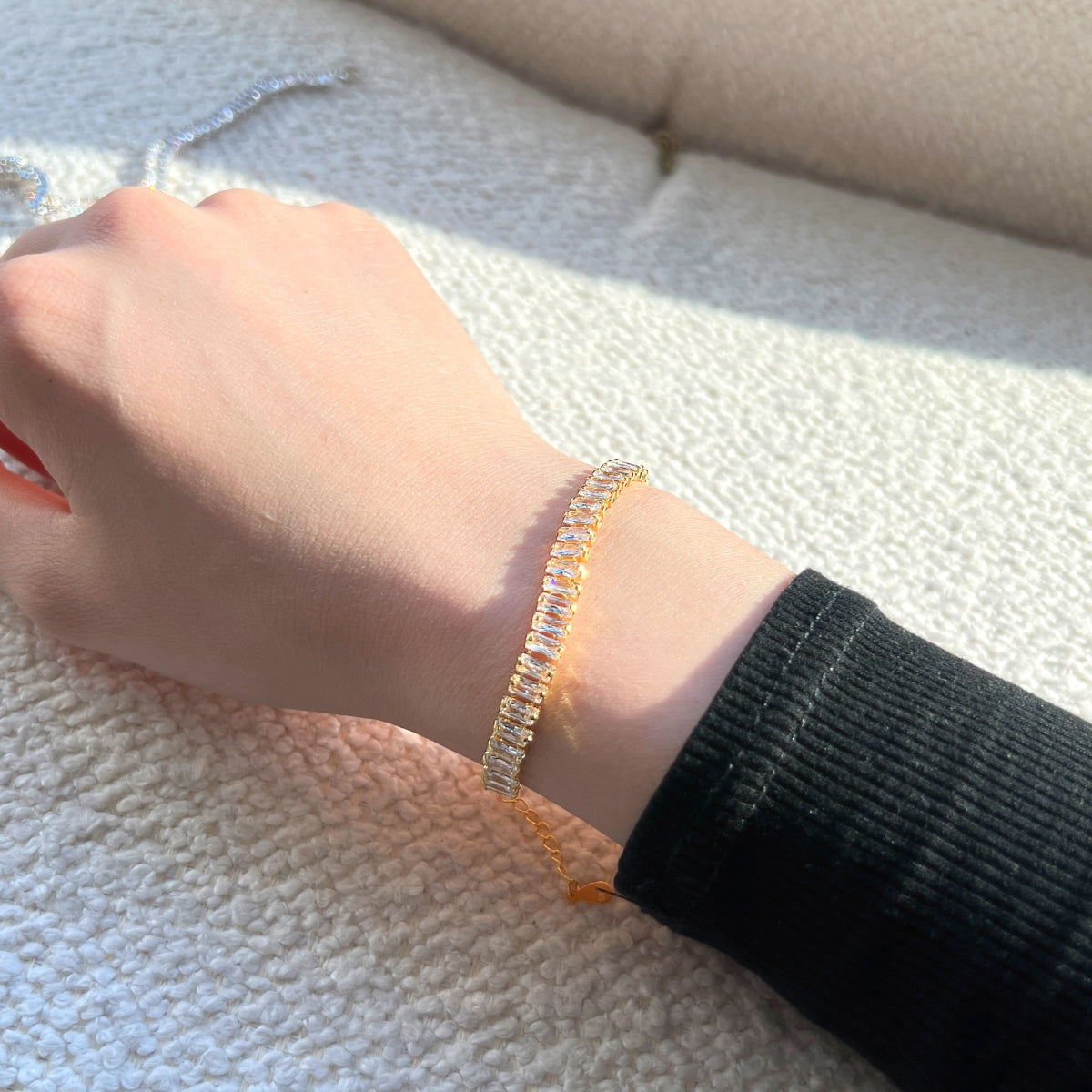 [Charm Aries Jewelry]Exquisite Emerald Cut Daily Bracelet