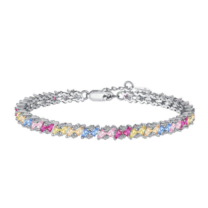[Charm Aries Jewelry]Ornate Sparkling Multi Cut Party Bracelet